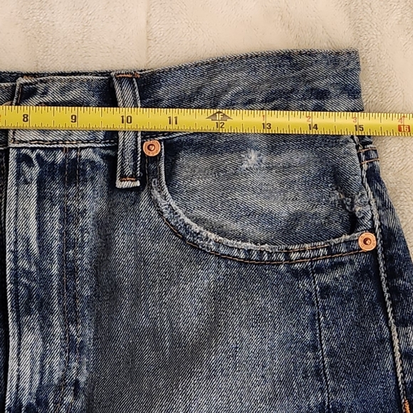 Ralph Lauren denim and supply mini denim skirt distressed size 27 - Picture 6 of 7